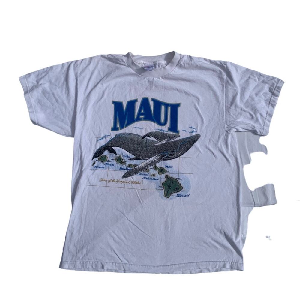 90s Science Humpback Whale Maui Hawaii Cartographer Tshirt